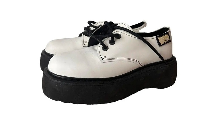 Bimba Y Lola White Leather Boots