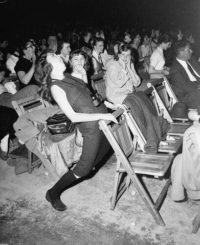 Teen at Elvis concert in Philadelphia April 6 1957