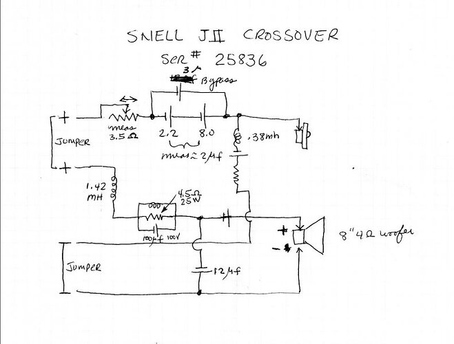 Snell JII crossover schematic