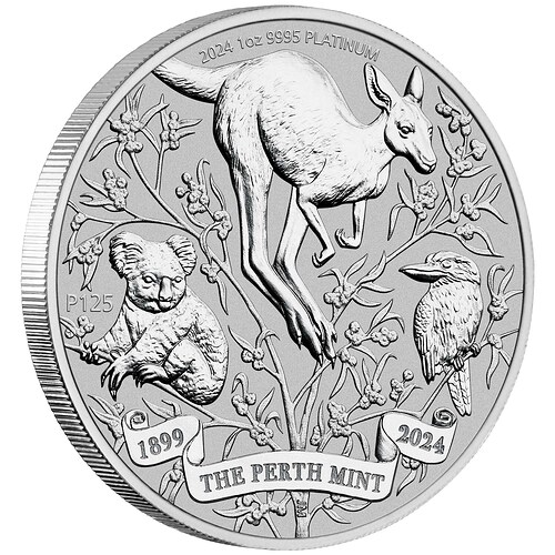 Australian animals design Platinum Coin орёл