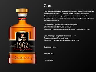 Коньяк Старый Крым 1962 Limited Edition 7 лет
