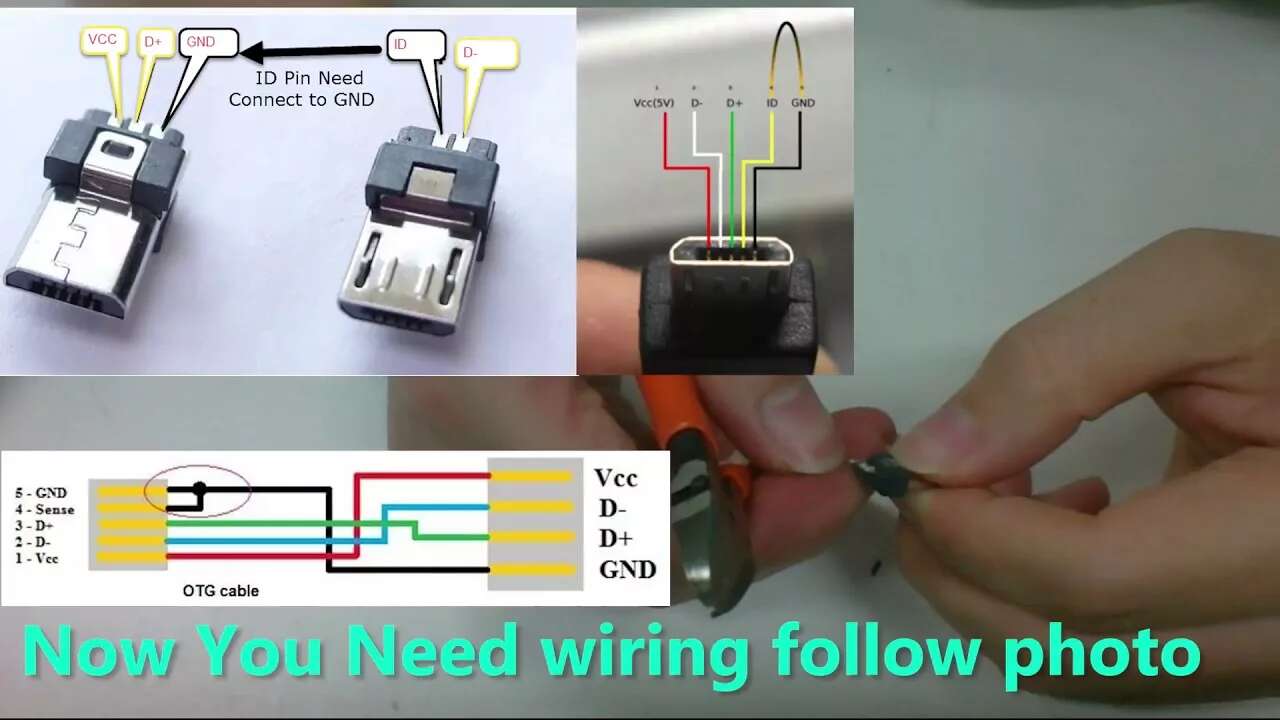 Распиновка зарядки телефона. OTG переходник Micro USB распайка. Распайка ОТГ кабеля с микро USB. Распиновка USB OTG разъема. Распиновка OTG кабеля Micro USB.