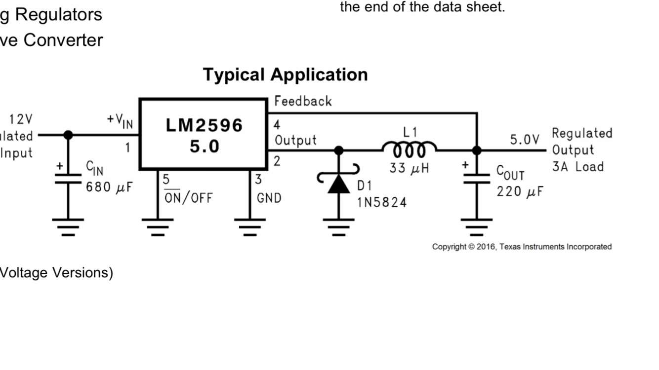 Lm2596s adj схема включения