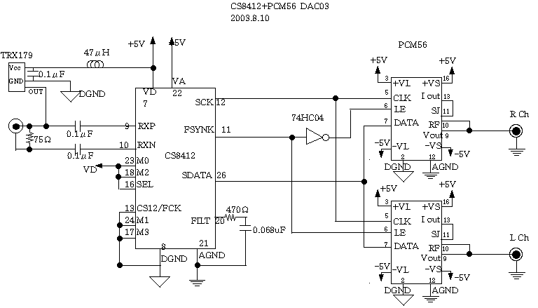 Tda1543 схема включения