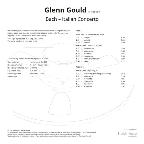 GlennGould_Einleger_Credits